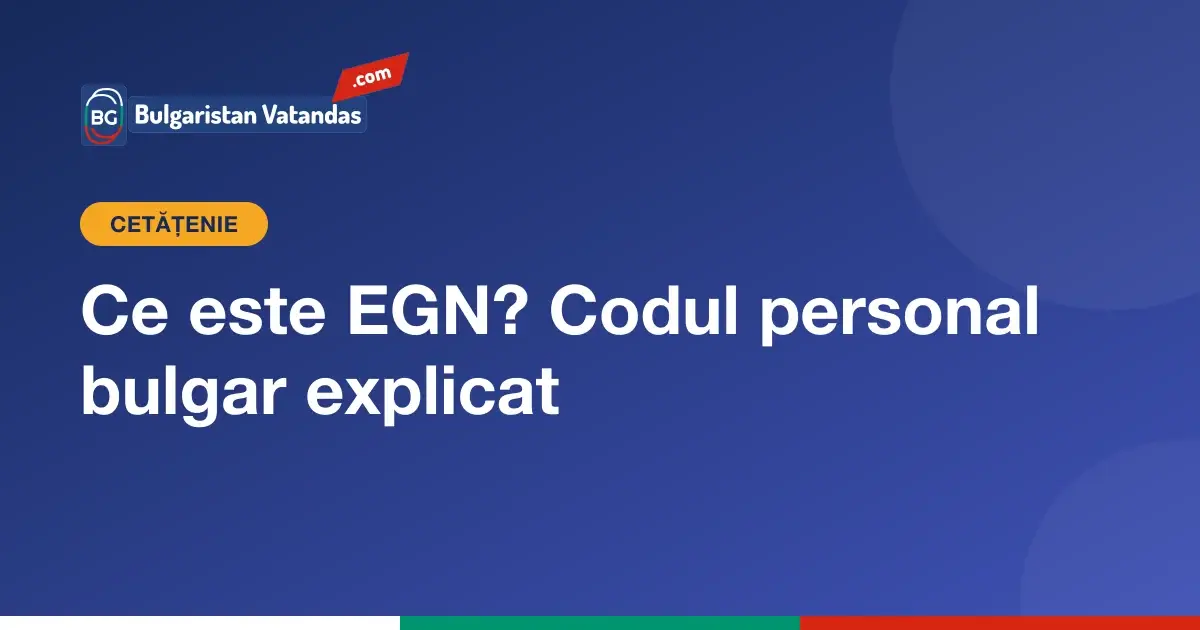 EGN, codul personal bulgar de 10 cifre