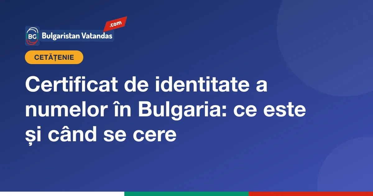Certificat de identitate a numelor