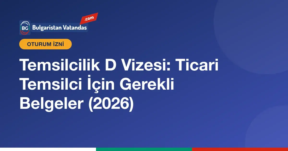 Ticari temsilci için D vizesi belgeleri